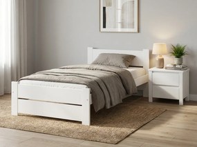 Łóżko IKAROS DOUBLE 80 x 200 cm, białe Stelaż: Bez stelaża, Materac: Bez materaca