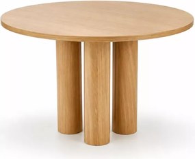 Okrągły stół do jadalni Casey 120 cm, okleina naturalna dąb