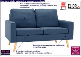 2-osobowa niebieska sofa - Eroa 2Q