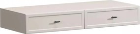 Konsola wisząca Lorini 100 cm z szufladami - kaszmir / czarne uchwyty T-bar