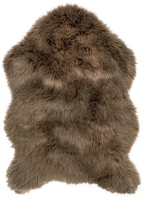 Ciemnobrązowa sztuczna skóra Tiseco Home Studio Sheepskin, 60x90 cm