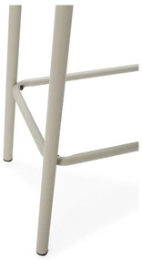 Kremowe hokery zestaw 2 szt. (wysokość siedziska 65 cm) Abba – Marckeric