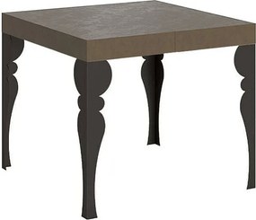 Stół rozkładany 90/246x90 cm Paxon szaro-beżowy nogi antracytowe