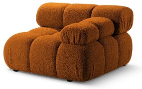 Pomarańczowy moduł sofy z materiału bouclé (prawostronny) Bellis – Micadoni Home
