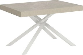 Stół rozkładany 140/244x90 cm Karida kaszmir nogi białe