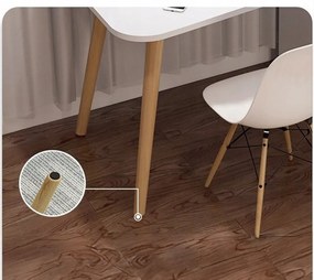 Nowoczesne białe biurko z szufladami i półkami - 100x50x73 cm - idealne do domu lub biura