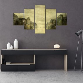 Obraz westernowego miasteczka (125x70 cm)