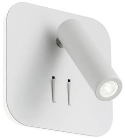 Redo 01-1491 - Kinkiet LED QUDA LED/6W/230V + LED/3W CRI 90 USB biały