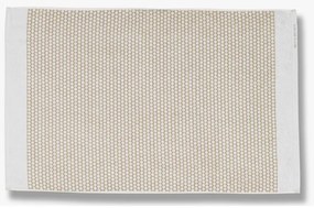 Biało-beżowy tekstylny dywanik łazienkowy 50x80 cm Grid – Mette Ditmer Denmark