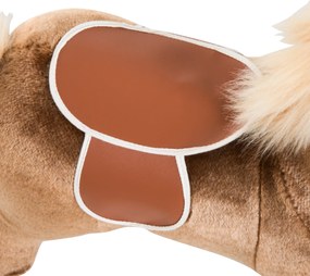 HOMCOM Koń na biegunach niemowlę pluszowy bujak huśtawka plusz zabawka dzieci