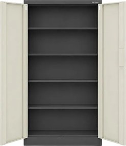 Szafa biurowa na akta otwierana na szyfr Eco Design Daniel 90x40x185 cm, antracyt/dąb sonoma