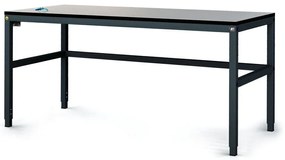Antystatyczny stół warsztatowy ESD, 1600 x 800 x 745-985 mm, regulowany stelaż