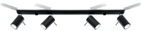 Czarna lampa wisząca Nice Lamps Etna 4L