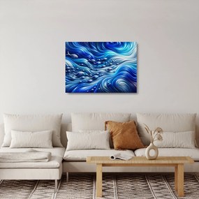 Obraz na szkle – Ryby w falach (70x50 cm)