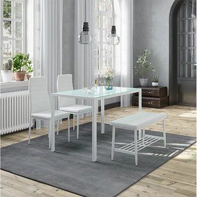 Zestaw stołowy biały 120x70x75 grand