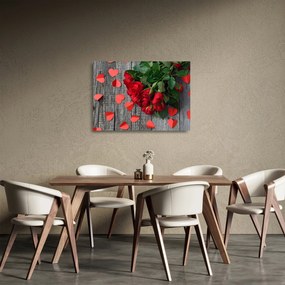 Obraz na szkle - bukiet róż (70x50 cm)