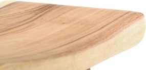 Solidny stołek wykonany z drewna mungur DIVERO - ręcznie ro