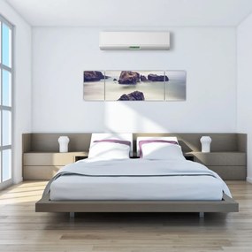 Obraz klifów we mgle (170x50 cm)