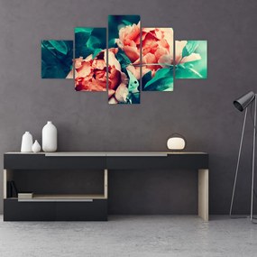 Obraz wiosennych kwiatów (125x70 cm)