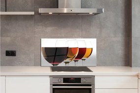 Szklany Panel Kieliszki wina