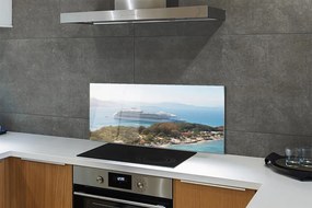 Szkło do Kuchni na Ścianę Statek przy Wyspie w Górach