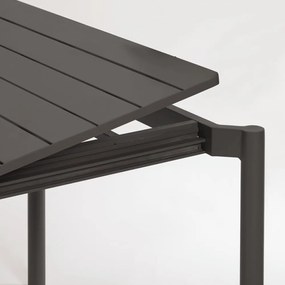Czarny aluminiowy stół ogrodowy Kave Home Zaltana, 180x100 cm