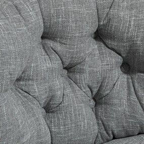 HOMCOM Fotel biurowy bez podłokietników krzesło do biurka obrotowe regulowana wysokość tapicerowane szare do komputera pracy 65x65x84~94 cm | Aosom PL