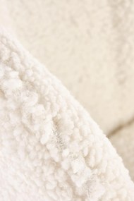 Krzesło, bouclé kremowe, K474 złoty stelaż, nowoczesne, eleganckie,