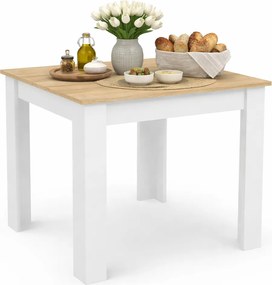 Kwadratowy stół do jadalni dąb sonoma + biały M0-H67