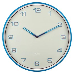 Zegar ścienny Karlsson 6013BB design niebieski, średnica 40 cm