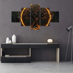 Obraz – Drzewo życia w lawie II. (125x70 cm)
