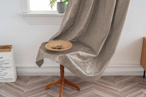 Zasłona zaciemniająca LOOM VELVET 140x250 cm, beżowobrązowa Zawieszanie: Metalowe pierścienie
