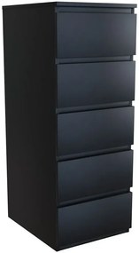 Czarna wysoka komoda T3-M22