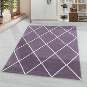 Dywan nowoczesny Rio romby fioletowy 200 cm x 290 cm