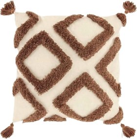 Poduszka dekoracyjna CRUZ 45x45 cm, brązowa