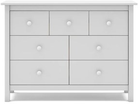 Biała niska komoda dziecięca z drewna sosnowego 110x80 cm Max – Marckeric