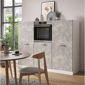 Blok kuchenny beton/biały 180x46x81.6 r-line