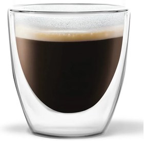 Zestaw 2 szklanek z podwójną ścianką Vialli Design Ronny Espresso, 80 ml