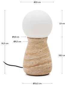 Beżowa lampa stołowa (wysokość 31,5 cm) Okeni – Kave Home