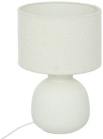 Ceramiczna lampa stołowa LAIL z kloszem boucle, 43 cm