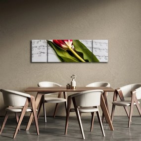 Obraz czerwonego tulipana (170x50 cm)