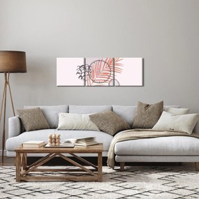 Obraz - Fioletowy minimalizm N⁰3 (z zegarem) (90x30 cm)