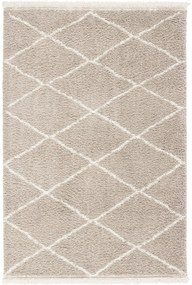 Dywan shaggy Blake romby beżowe 155 cm x 230 cm