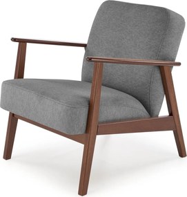 Fotel do salonu z drewnianymi podłokietnikami Milano 1S Halmar