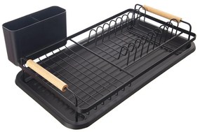 Czarny metalowy ociekacz 43x28,5 cm Radka – Orion