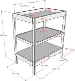 Beżowy przewijak z przewijakiem Swingo – Vipack