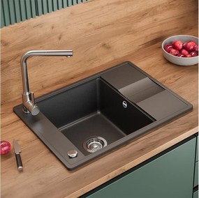 Zlewozmywak czarny 67x50x20 osaka