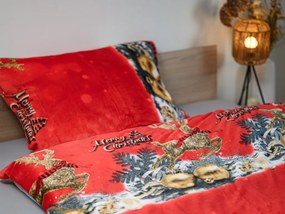 PrzytulneMieszkanie.pl PrzytulneMieszkanie.pl Pościel z mikropluszu HOLLY NIGHT, czerwona Rozmiar pościeli: 70 x 90 cm | 140 x 200 cm