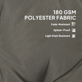 Outsunny Zestaw 4 Poduszek na Siedzenia 108 x 50 x 5 cm z Paskami, Do Użytku Wewnątrz i Na Zewnątrz, Jasnoszary