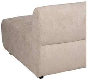 Beżowa sofa z tkaniny szenilowej lewostronna 199 cm Minimal – Ixia